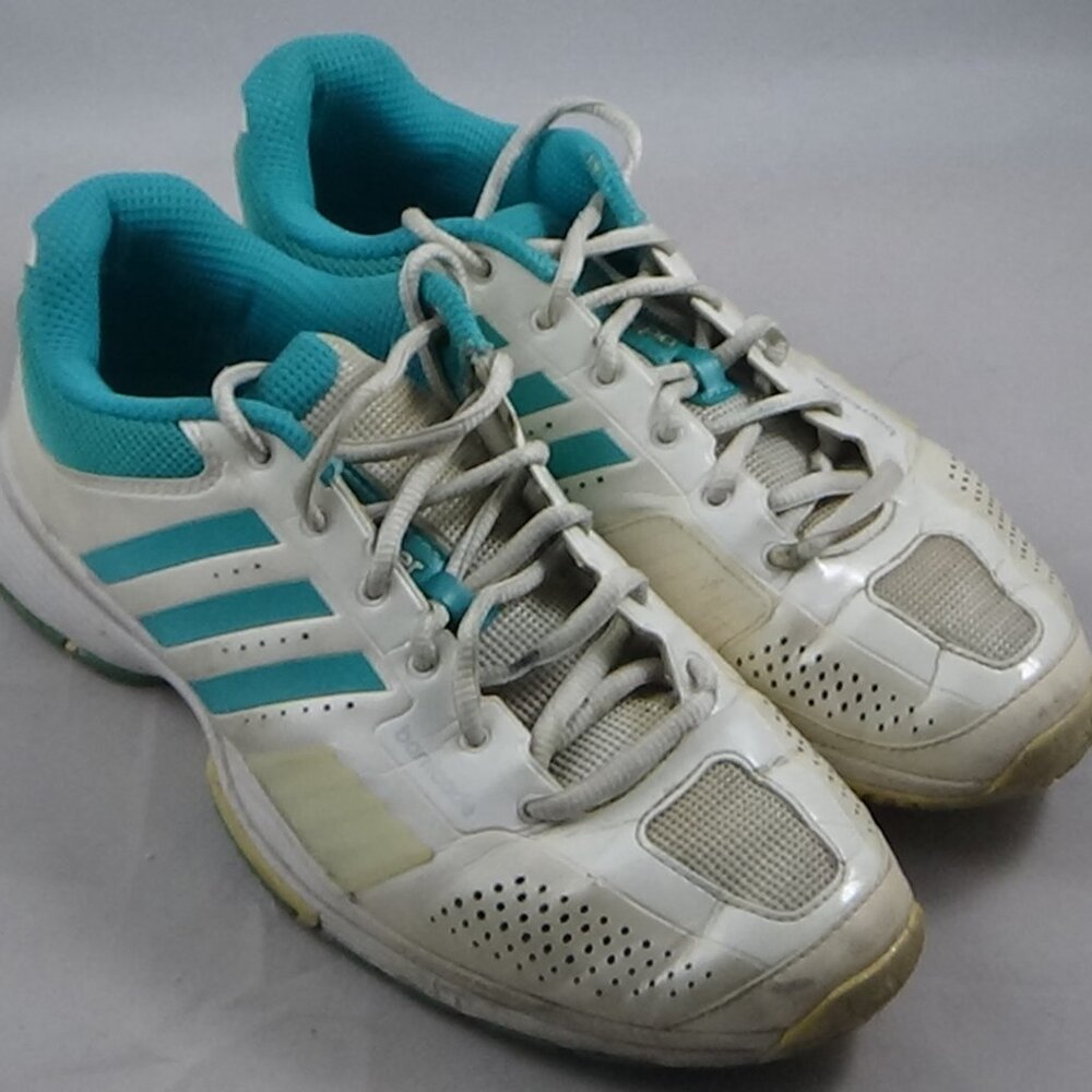 Adidas AdiPower 6 Barricade - Wht/Teal Tennis Shoes - Women’s Size 8.5